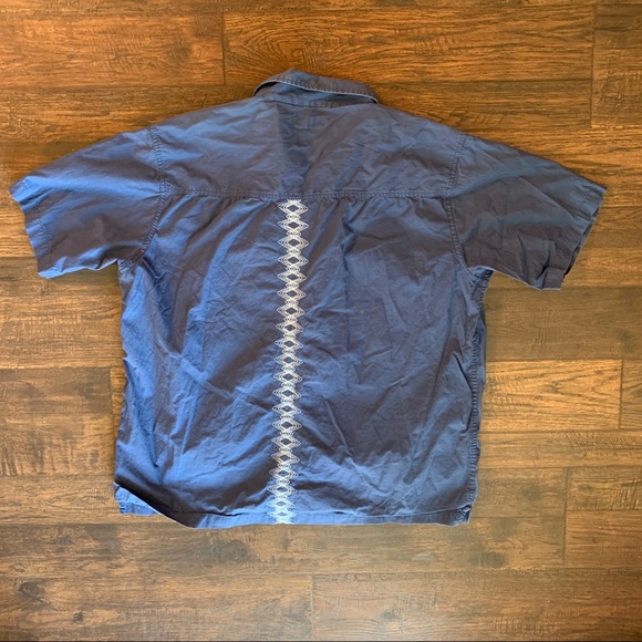 Short Sleeve Surf Shirt Embroidered Pocket & Back - Picture 3 of 5